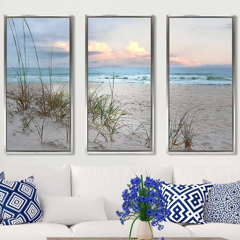 Beach Driftwood - Photographie flottante sur toile, 3 pièces, L 52,5 po x H 33,5 po