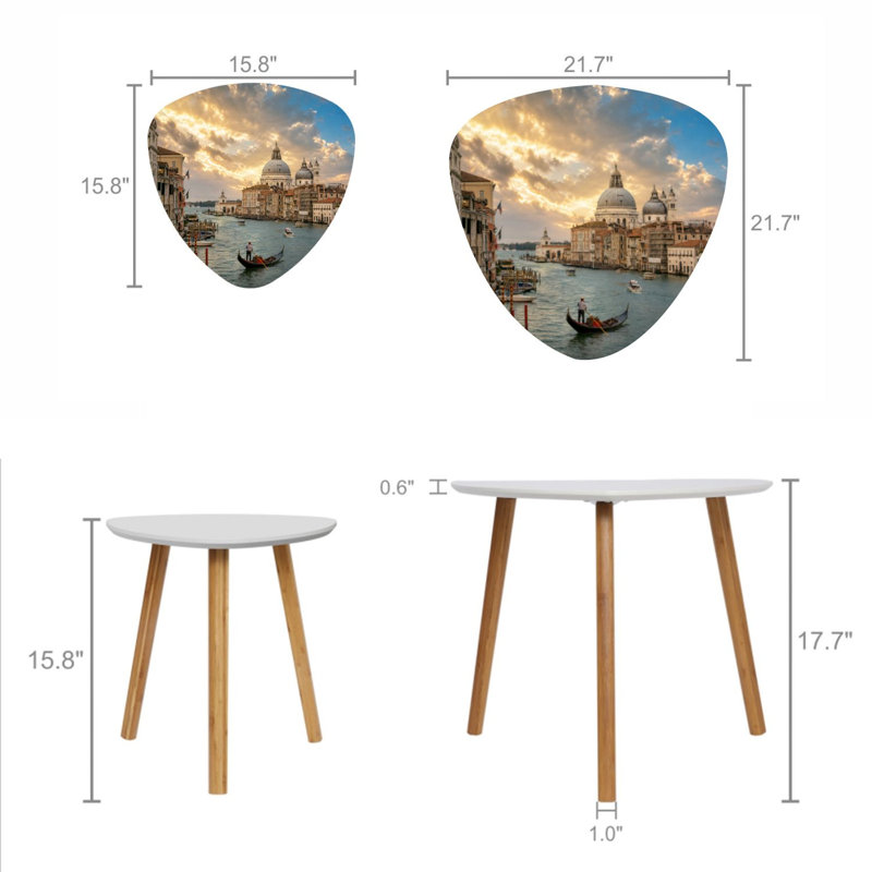 Ensemble de 2 tables basses gigognes Triangle