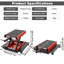 Motorcycle Lift Jack, Height Adjustable 125-375 mm with Wide Deck and Dolly, 500 kg Capacity, Heavy Duty Steel Motorcycle Lift Jack for Garage Repair
