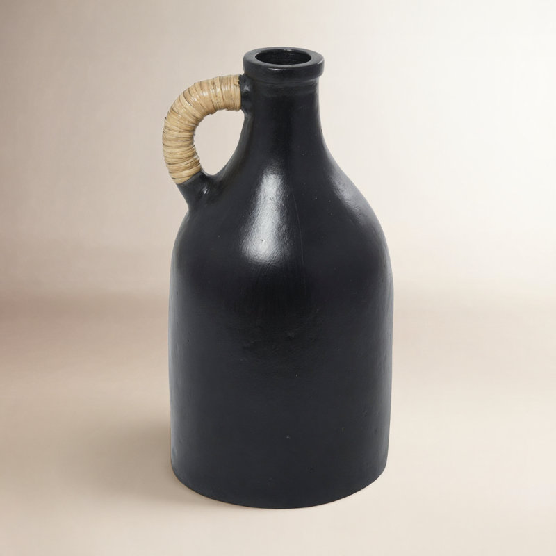 Vase de table en terre cuite, Noir
