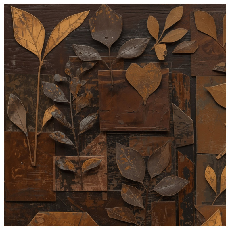 Brown Leaf Wall Art Blankets, 60in W x 80in H
