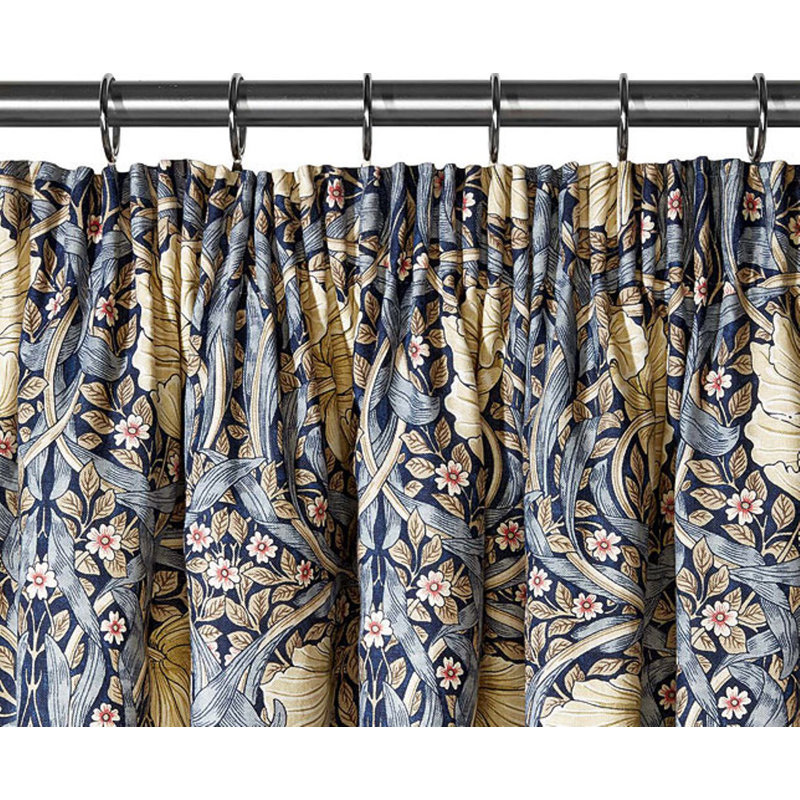 Verona Cotton Room Darkening Curtain Pair, Blue, 190 W x 183 D cm