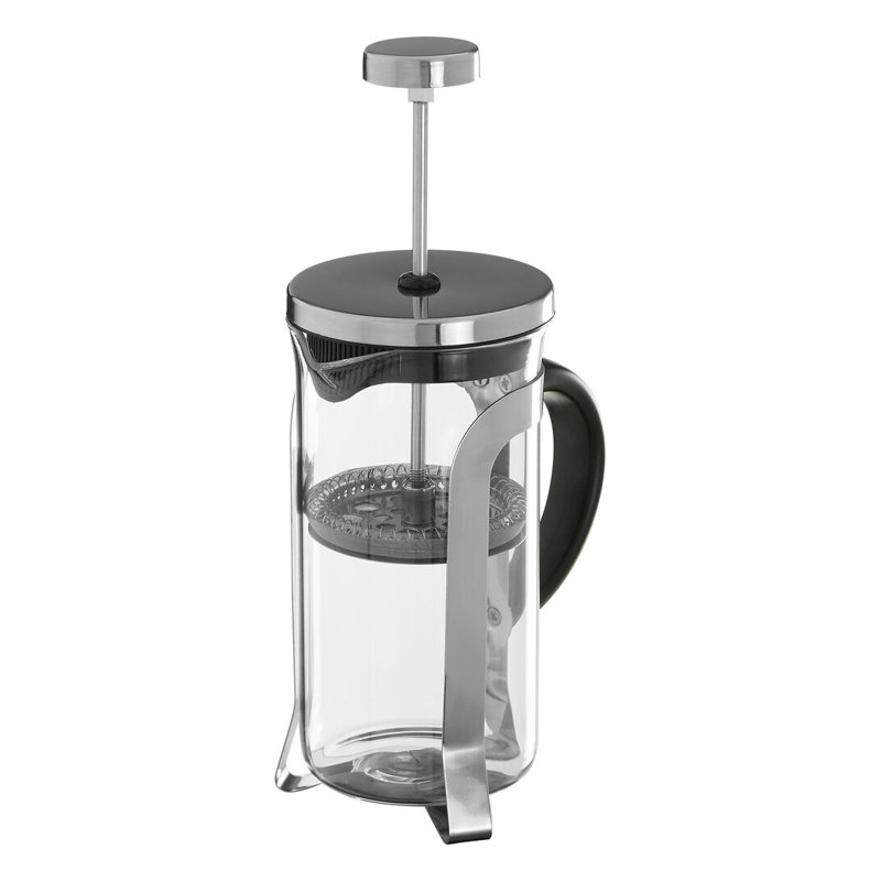Akeala Matte White Cafetiere 350Ml, Silver