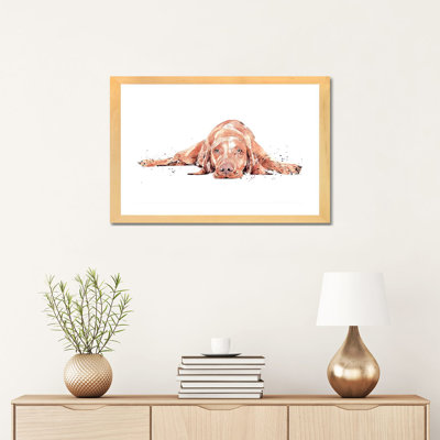Vizsla Flat Out par EdsWatercolours - Imprimé