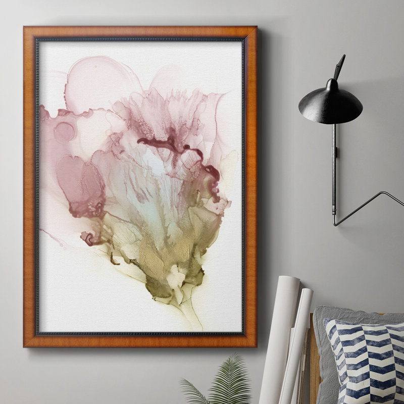 Floraison rose I, toile encadrée de qualité supérieure - prête à être accrochée, H 36 po x l 24 po