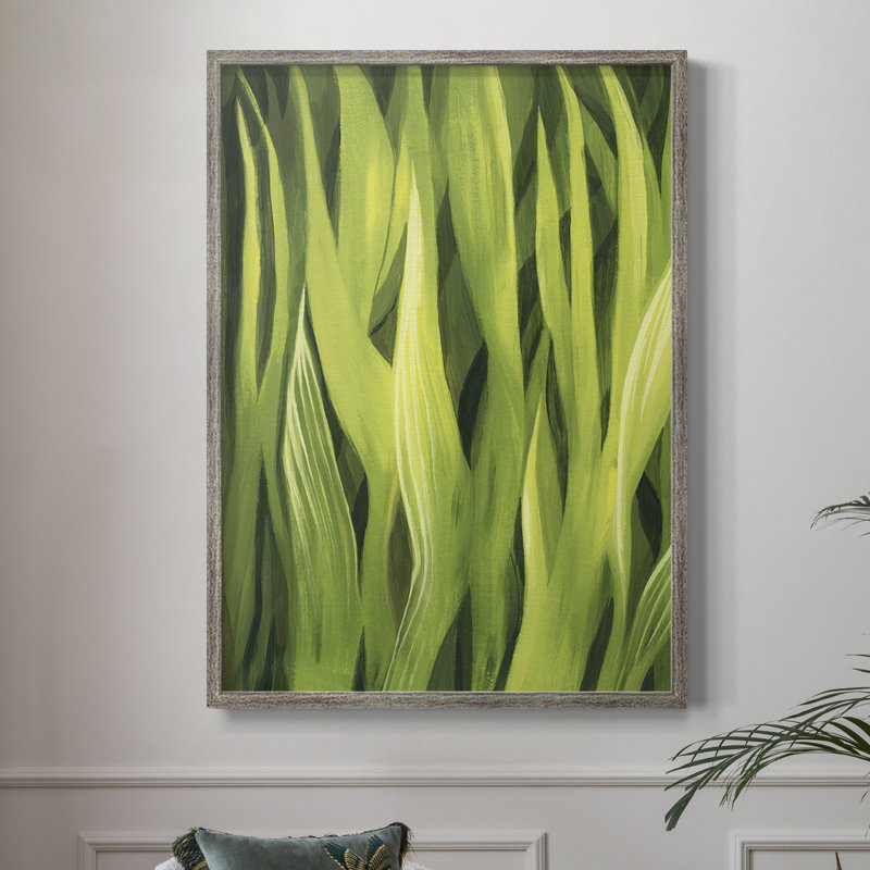 Blades of Grass I, reproduction encadrée - bois massif, H 15 po x l 12 po