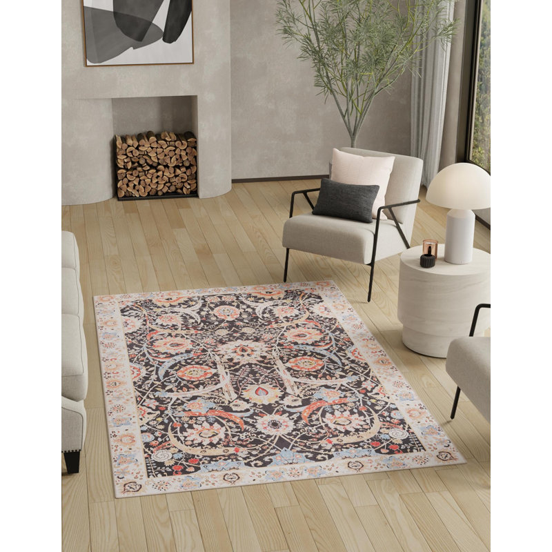 Bungalow Rose Ariel Timeless Rug, Rectangle 8 pi 4 po x 12 pi