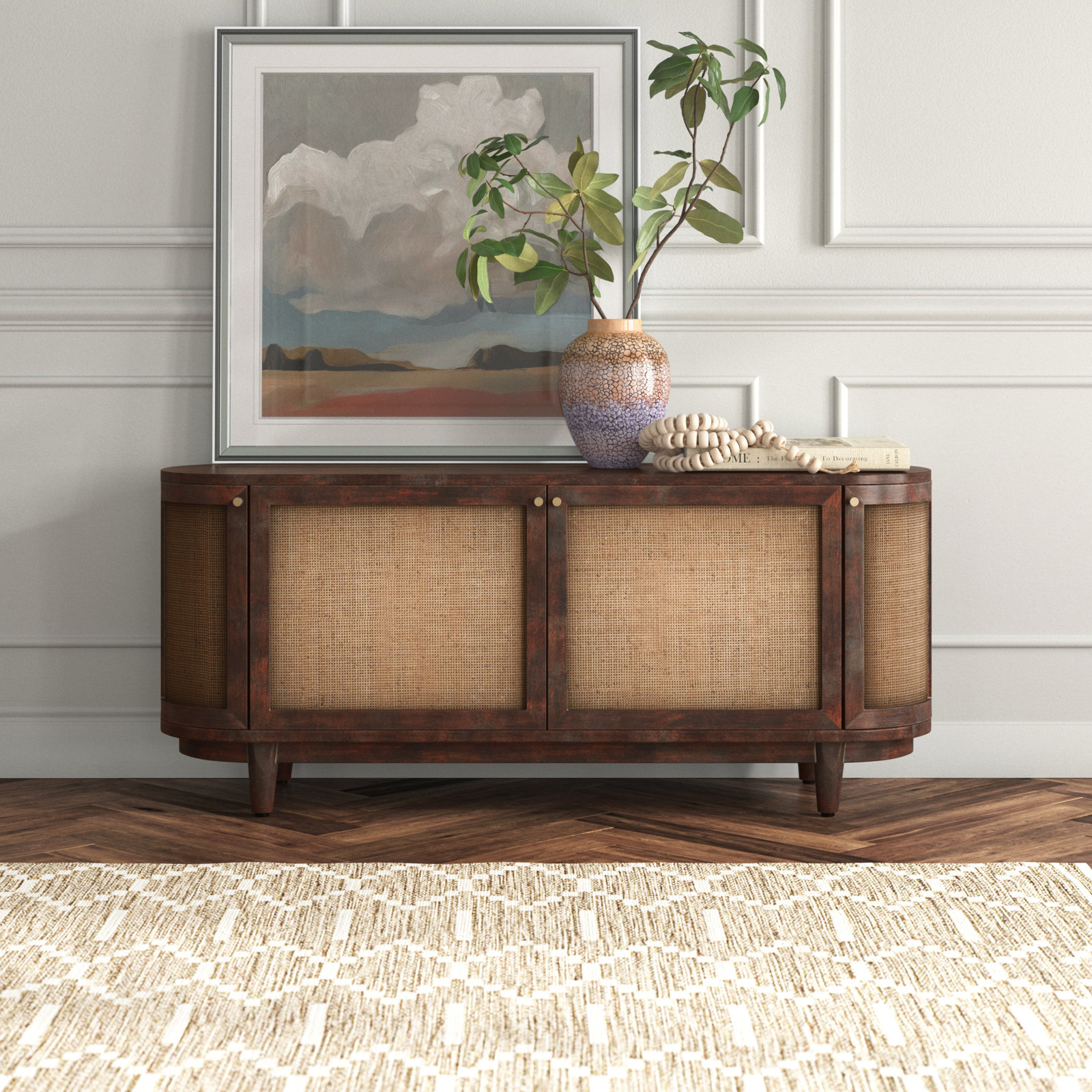 Salvatore Acacia TV Stand, Brown