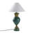 Elegant Green Table Lamp, 19.7 x 19.7 x 28.7 inches | 100% Polyester Fabric Shade, Socket Type: E27 Max 40W (Bulb Not Included) | Traditional Design, IP20 Rated, Perfect for Living Room & Bedroom Decor-948615736