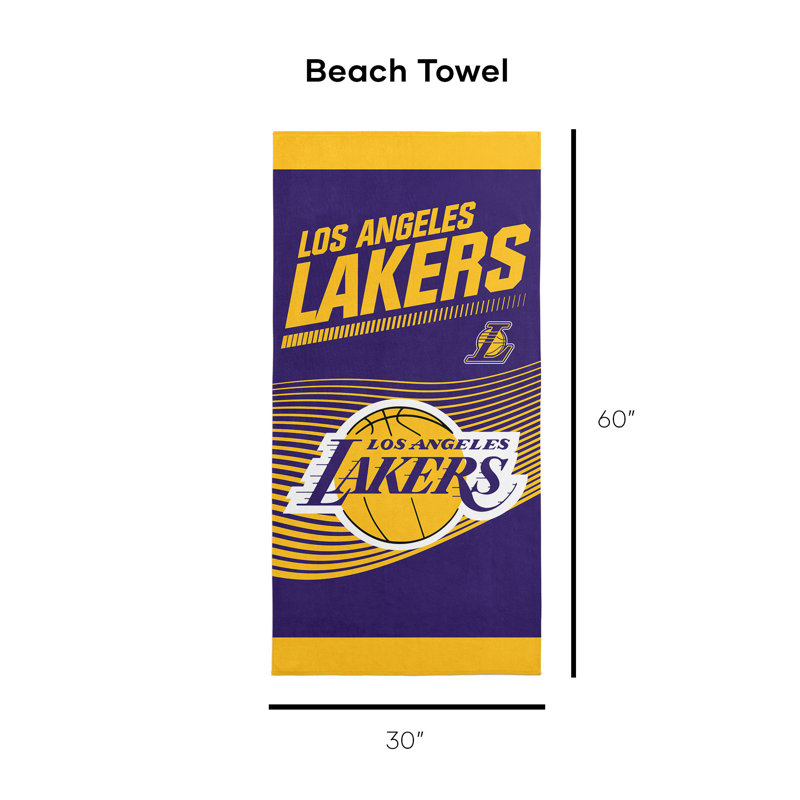 Serviette de plage 30 po x 60 po NBA Los Angeles Lakers