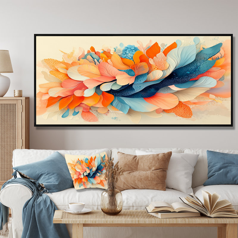 Witten Ferms Dream Botanicals Pastel Fragments I - abstrait botaniques, art mural sur toile, H 28 po x l 60 po