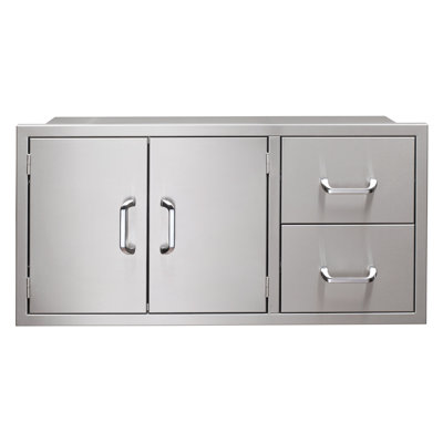 42 Inch Pantry Door and Double Drawer Combo