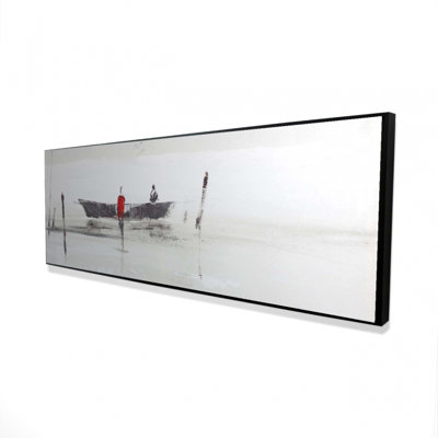 «Minimalist Boat On The Lake» sur toile
