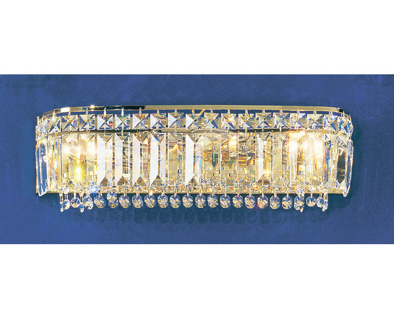 Ambassador Bath Bar, 28", 24k Gold Plate, Crystalique Plus