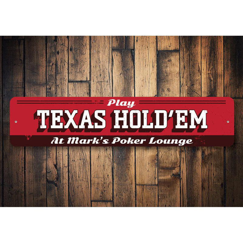 Panneau en aluminium Texas Hold Em, H 6 po x l 24 po x P 0,06 po