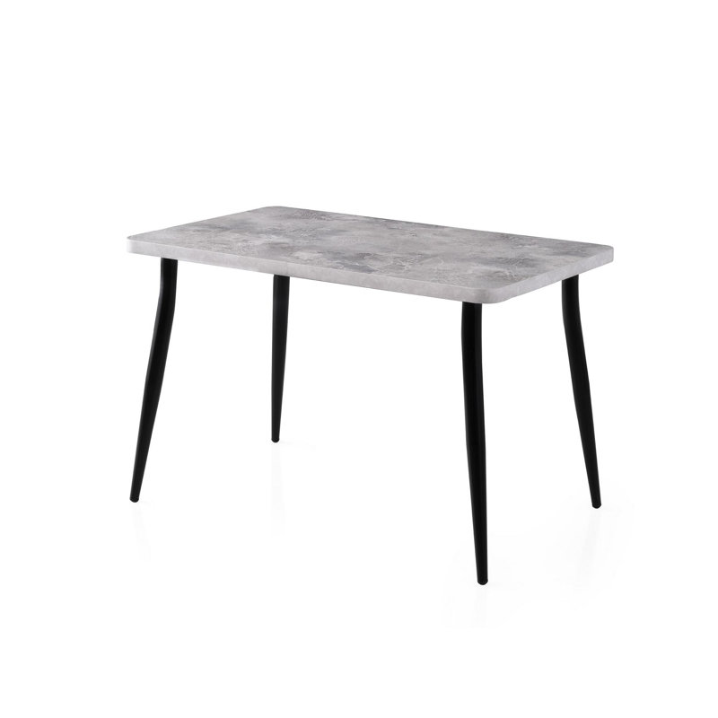 Ferro Beech Dining Table, Grey Stone