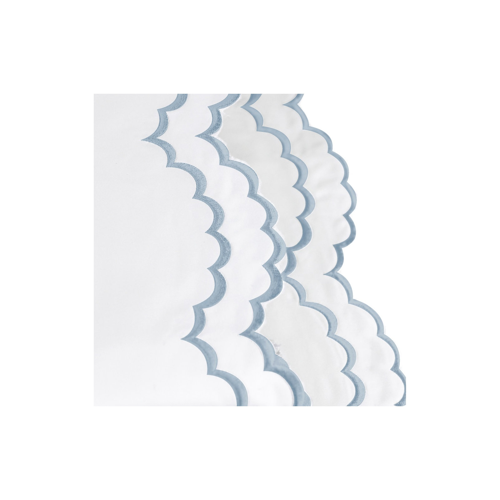 Bara Sheet Set, Queen Sheet Set with 2 Pillowcases, Blue/White