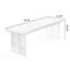 Table de salle à manger rectangulaire en bois massif brun avec piètement traîneau-414844769