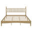 Lit plateforme en bois avec tête de lit en forme de gourde, lit plateforme de style rétro avec support à lattes en bois-751993043