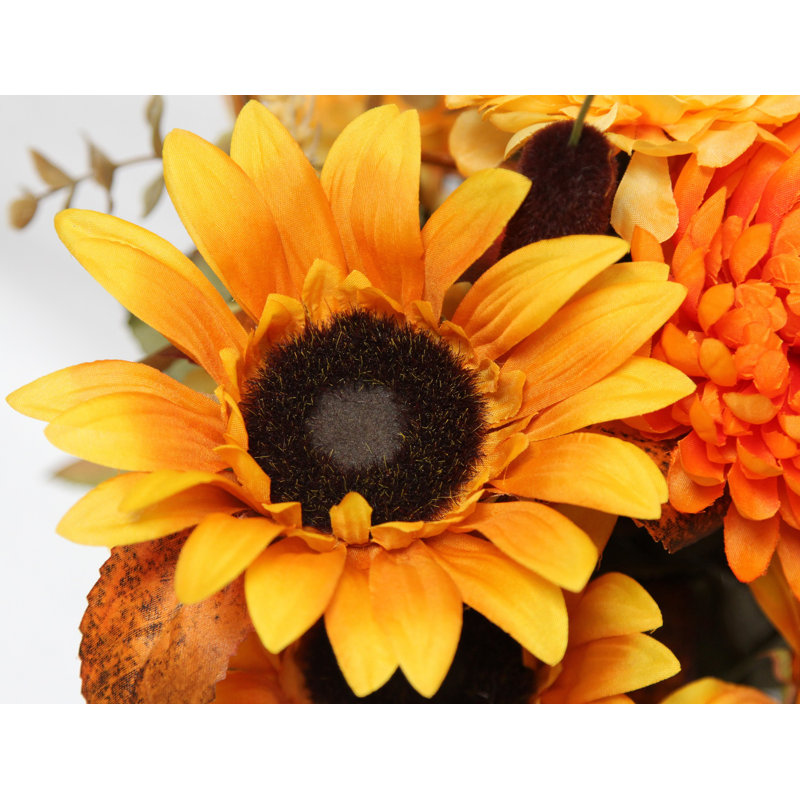 Arrangement de fleurs mixtes, Mélange orange / doré