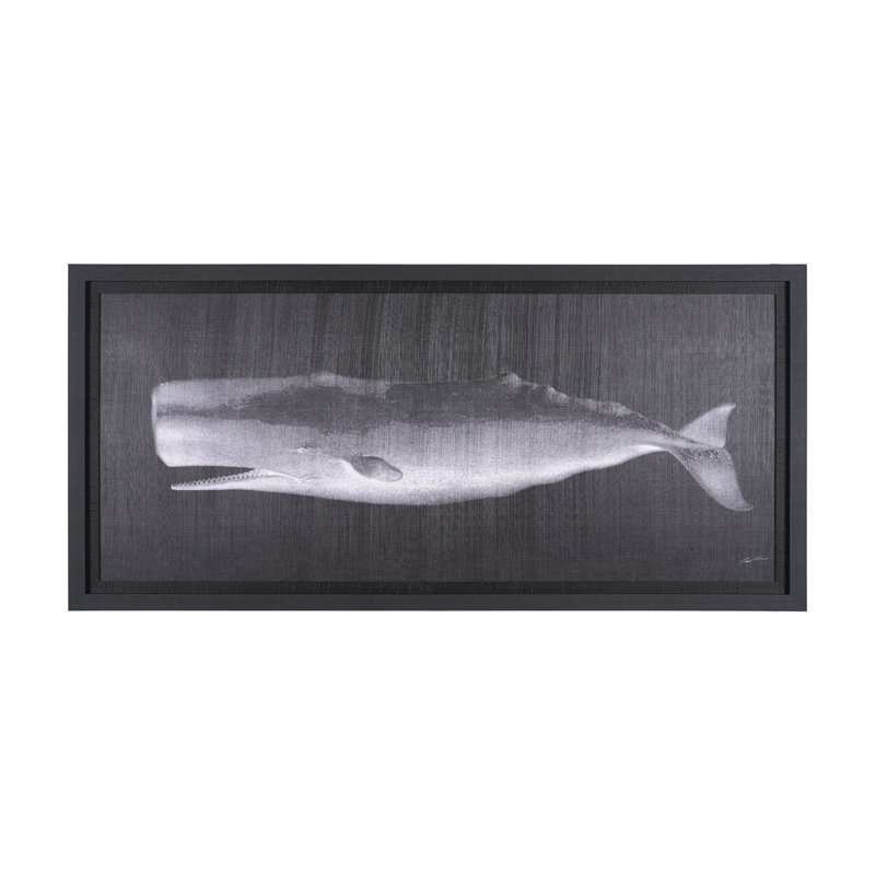 «Baleine II» par John Butler, reproduction d'art encadrée à la main