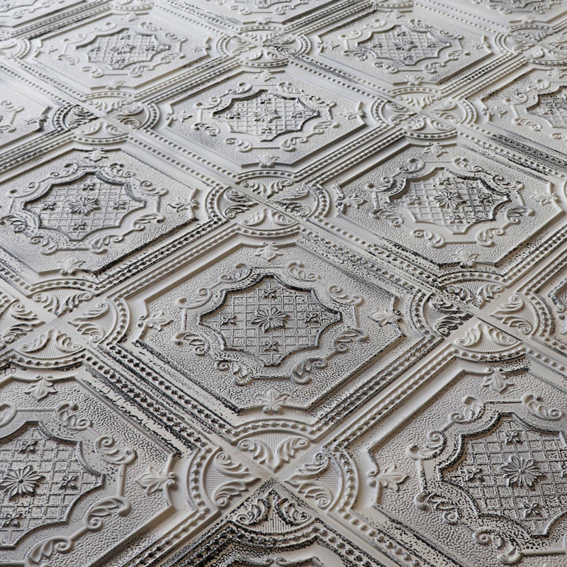Damaris 24" x 24" Chocolate Vanilla PVC Ceiling Tile