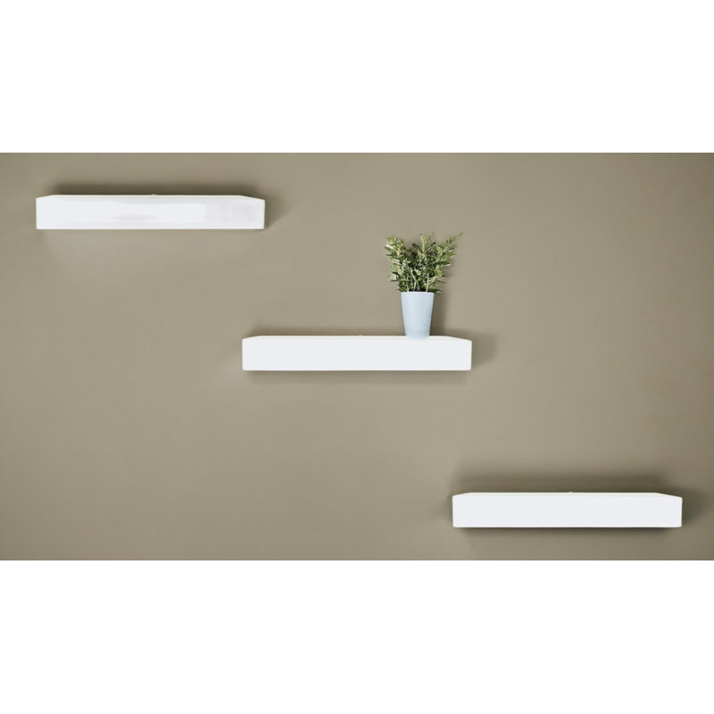 Rayne Poplar Floating Shelves, 3" H x 14" W x 4" D