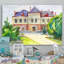 Paysage, château français - reproduction sur toile-1113539300-1113539225