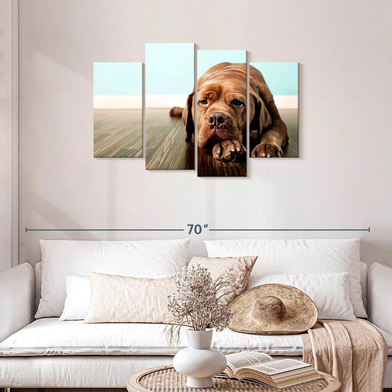 Mastiff français s'ennuie, H 27 po x l 43 po