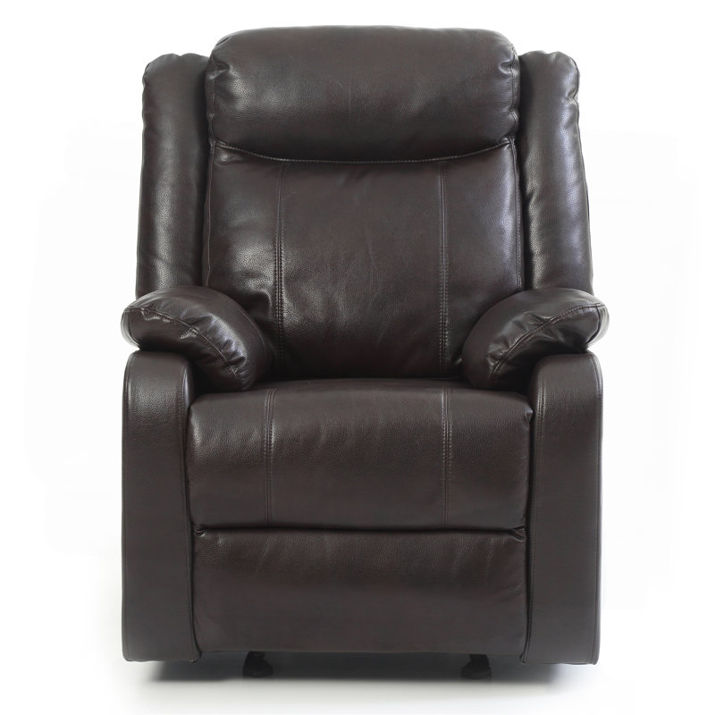 Fauteuil inclinable contemporain brun foncé, Marron foncé