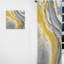 Rideau en velours abstrait gris et jaune Symphony-112761107