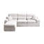 Canapé d'angle avec dossier haut, canapé en L avec chenille flammée, coussin en éponge haute densité compressé, canapé sans assemblage peu encombrant pour le salon, un appartement-1248819802