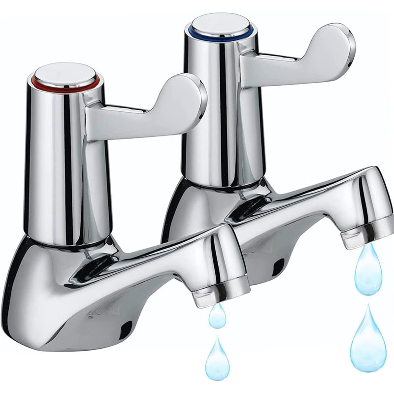 Pair of 2 Bathroom Basin Mixer Taps Multi-function Hot&Cold