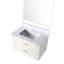 30 po Meuble-lavabo de salle de bain blanc, comptoir en marbre et miroir de 28 po à fermeture douce