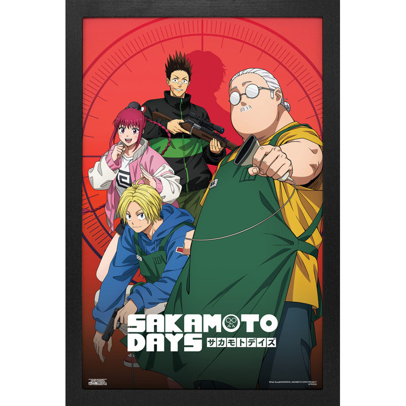 Sakamoto Days - Sakamoto Crew 11 x 17, reproduction encadrée