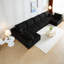 Canapé d'angle moderne en forme de U de 166 pouces, canapé modulaire en velours côtelé moelleux pour la maison-1311742282