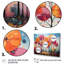 Palmiers orange et roses abstraits IV - impression-289939334-289939335