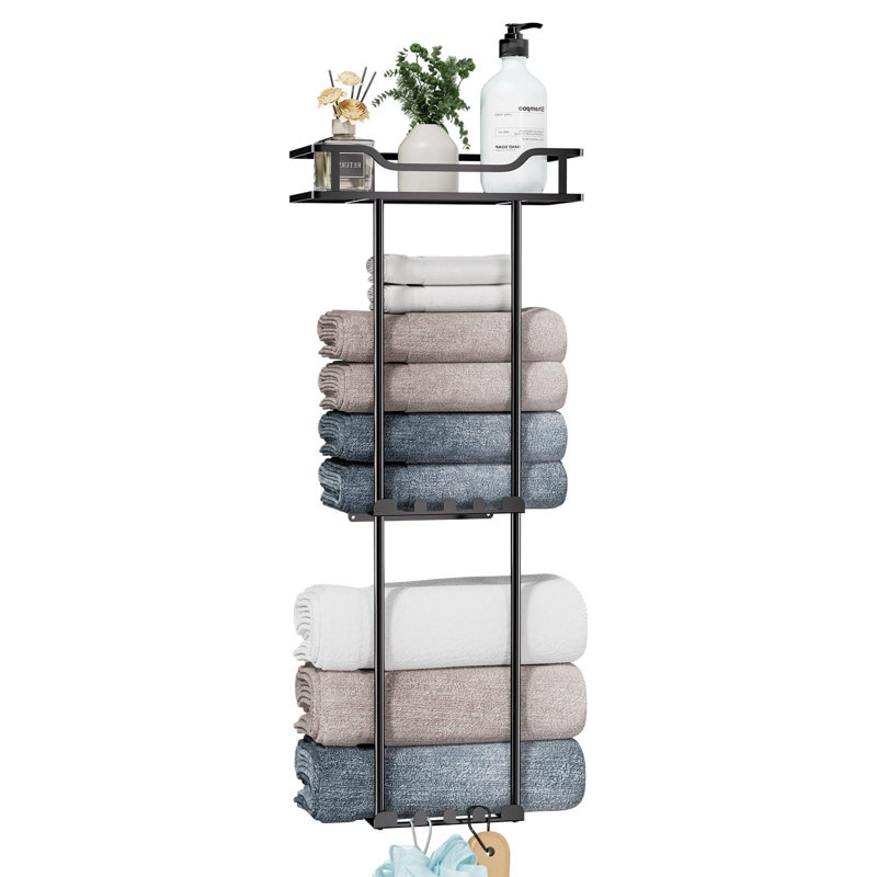 Wall Towel Rack, Black