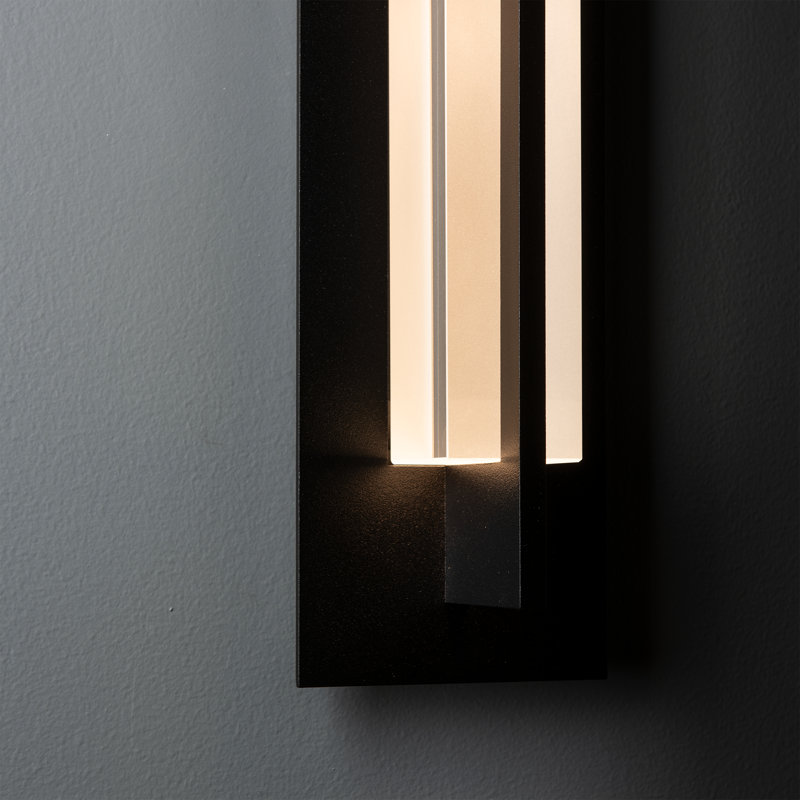 Axis 1 - Light Aluminum Outdoor Flush Mount, 15" H x 4.6" W x 2.9" D, Coastal Black