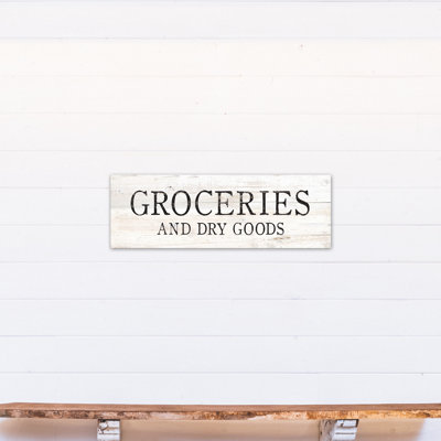 « épiceries & dry "sign », art textuel sur toile