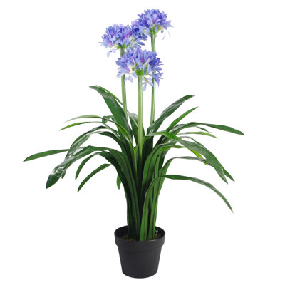90cm Faux Flowering Plant in Pot Liner
