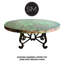 Luxurious Wrought Iron Coffee Table embellished with a 48” Round Oxidized Copper Top