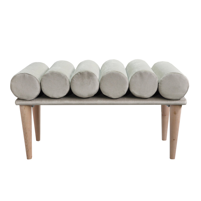 Scandi Upholstered Bench, Grey