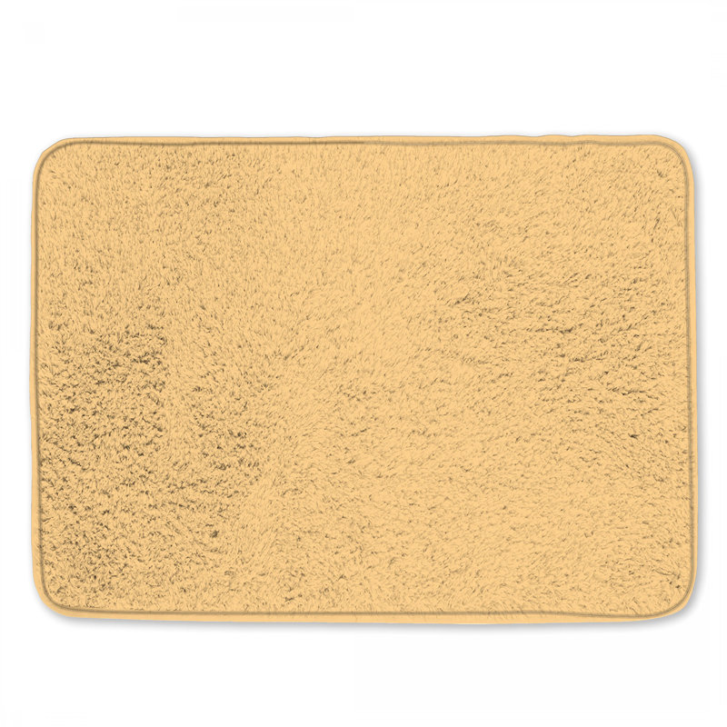 Tapis de bain beige uni, L 24 po x L 17 po