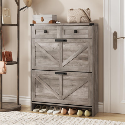16 Pair Flip Down Shoe Storage