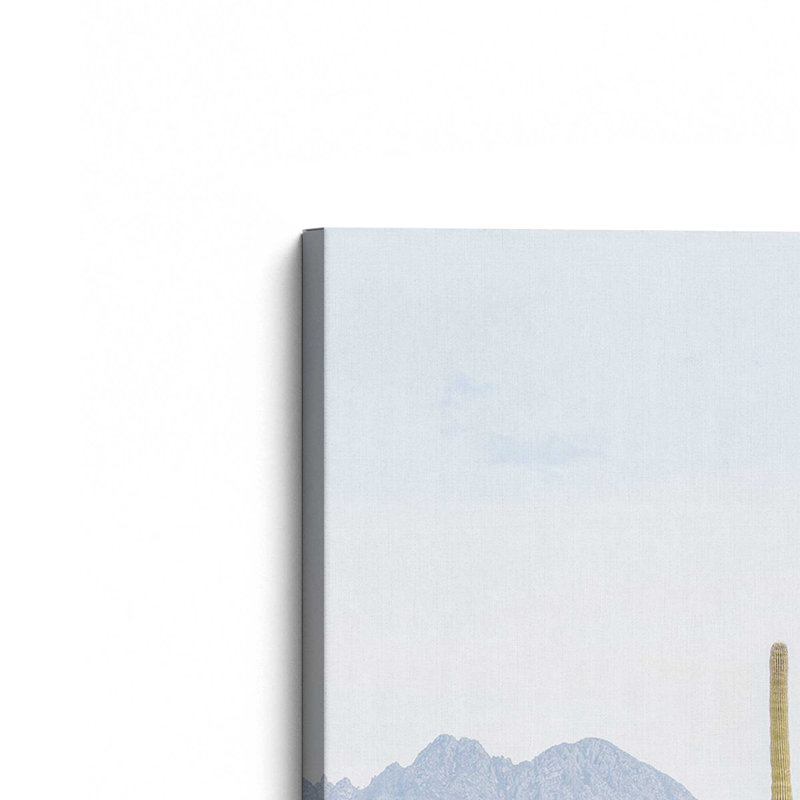 Impression sur toile roulée Mountain Cactus Scene, H 18 po x l 12 po x P 1,25 po, Toile tendue