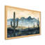 Silhouette de l'horizon désertique vert beige II - Tableau encadré Cactus-1157752731-1250719095