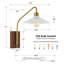 2 - Light Plug in Swing Arm Wall Sconces with Glass Shade-593411682
