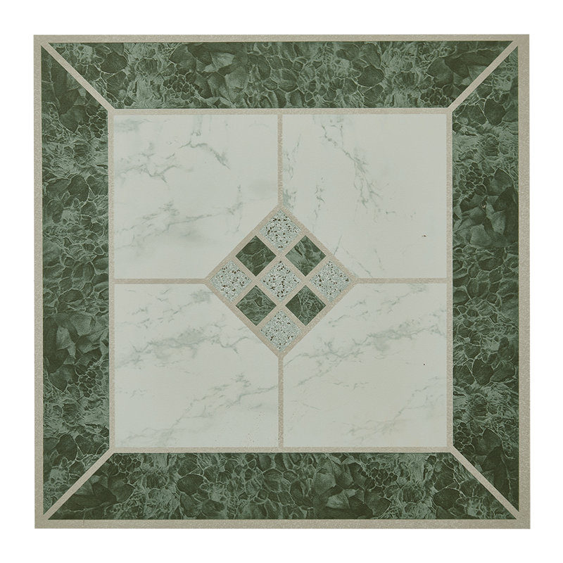30Pcs Self-adhesive PVC Parquet Flooring Tiles Set, Green, Mosaic