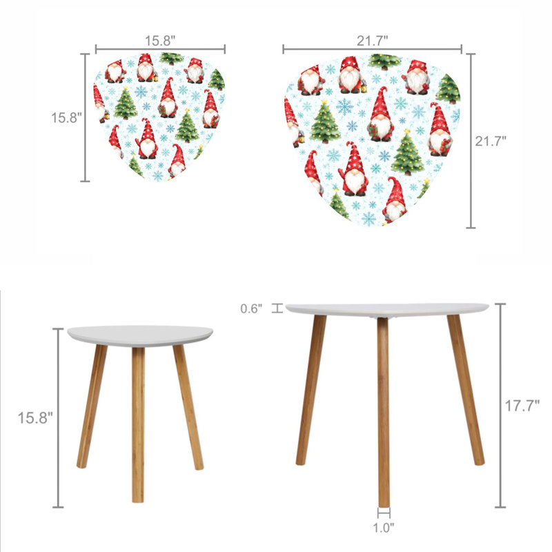 Ensemble de 2 tables gigognes Triangle